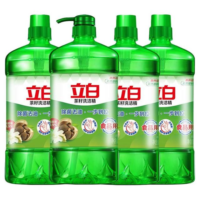 立白 洗洁精家庭装4KG茶籽去油健康除菌洗碗