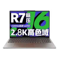 Lenovo/联想 轻薄商务全能 笔记本电脑+独显级显卡+高清护眼屏+高速固态 集成显卡 2560*1600 R7-8745H 120Hz