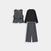 爱依服 【大码女装】2025秋季日常通勤气质呢绒上下套裤