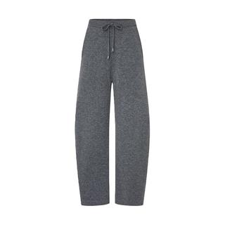 MO&Co. active系列轻暖针织高腰弯刀卫裤 浅花灰色 XS