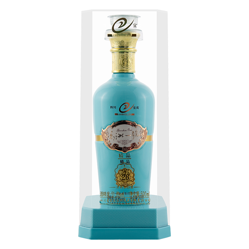  高洲 纯粮食酒 浓香型白酒  礼盒装 51.8度 500mL