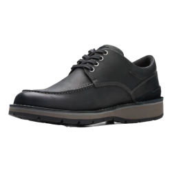 Clarks 格拉维尔系列男鞋健步鞋休闲商务皮鞋简约圆头牛皮皮鞋 黑色 261745738 39.5