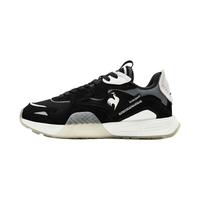 乐卡克（Le coq sportif）男鞋2024春季男士休闲鞋舒适透气百搭运动鞋 黑白 37