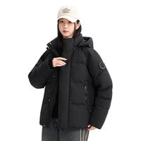 宝美 鸭绒女式工装夹棉加厚连帽衫春秋冬防寒保暖户外休闲运动羽绒服女