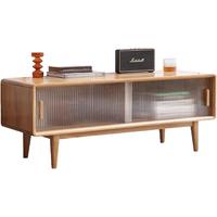 YESWOOD 源氏木语 实木电视柜现代客厅橡木家用北欧小户型收纳柜茶几组合