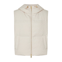 MO&Co.【active系列】羽绒服马甲2025冬90鸭绒短款提花MBE4EIN008 米杏色 M /165