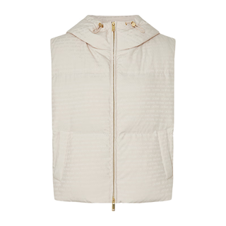 MO&Co.【active系列】羽绒服马甲2025冬90鸭绒短款提花MBE4EIN008 米杏色 M /165