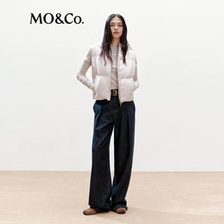MO&Co.【active系列】羽绒服马甲2025冬90鸭绒短款提花MBE4EIN008 米杏色 M /165