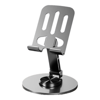 斯泰克 手机支架ipad平板支架懒人桌面支架床头直播追剧多功能小巧折叠便携360°旋转款枪色