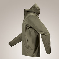 始祖鸟（ARC'TERYX）冲锋衣男solano hoody纯色经典镭射印花户外防风防水连帽夹克外套 VINTAGEGREEN复古绿 XL