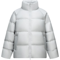 森马（Semir）羽绒服男2024冬季加厚短款外套三防发热面包服上衣潮 晨灰(白鸭绒)20154 170/88A/M