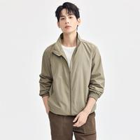 佐丹奴 2025年秋季简约纯色百搭梭织立领休闲通勤风衣外套男士