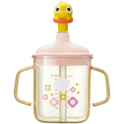 babycare 儿童牛奶杯1-2-3岁以上宝宝喝奶瓶PPSU刻度直饮吸管水杯