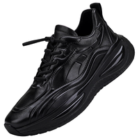 U7男鞋头层牛皮爆米花气垫软底运动鞋男士潮时尚百搭真牛皮休闲皮鞋 9898730黑色（牛皮） 42 标准皮鞋码