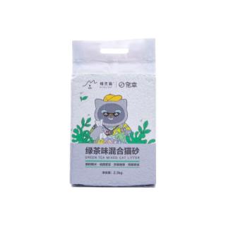 精灵猫&宠幸联名混合猫砂2.3kg绿茶味除臭抑菌低尘速溶可冲马桶