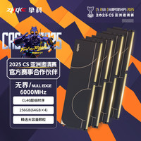 挚科 256GB(64GB×4)套装 DDR5 6000 C40 台式机内存条 无界马甲条 大容量内存套装