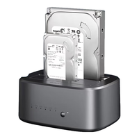 联想（Lenovo）硬盘底座2.5/3.5英寸USB3.0笔记本台式机SATA串口免驱动固态机械ssd外置硬盘盒拷贝机双盘位