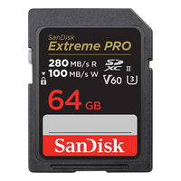 闪迪 Extreme PRO SD存储卡 64GB（UHS-II、V60、U3）