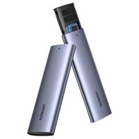 绿联 UGREEN M.2 NVMe/SATA双协议移动硬盘盒 Type-C3.2接口全铝外置盒+10Gbps高速A to C数据线0.25米