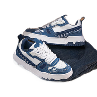 KAPPA卡帕男鞋轻便小白鞋时尚百搭休闲鞋运动板鞋子男 韩国白/清凉蓝 38