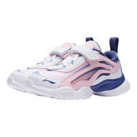 李宁 LI-NING童鞋儿童运动鞋男女大童极光系列轻便简约魔术贴休闲鞋YKCQ274-74冰晶粉/标准白/星空蓝37