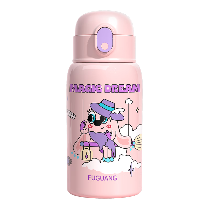 淘气龙580ml【吸管盖+斜跨杯套】
