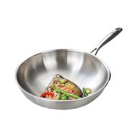 康钛钛锅纯钛炒锅圆底无涂层不生锈不易粘锅炒菜锅燃气灶适用钛平底锅 圆底钛炒锅(送锅盖锅铲) 30cm