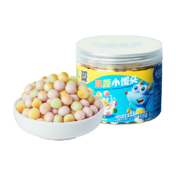 小鹿蓝蓝 果蔬小馒头溶溶豆磨牙饼干85g×1罐