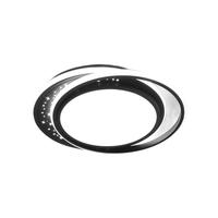 四季沐歌卧室吸顶灯北欧后现代简约卧室吸顶灯调光调色温馨客厅灯具套餐 星环-φ42cm三色调光78W