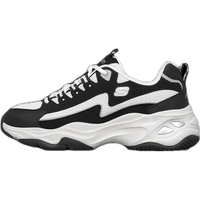 斯凯奇(Skechers)男女闪电熊猫鞋拼接运动休闲鞋厚底老爹鞋237225/149491 男款/黑色/白色/237225-BKW 女款38