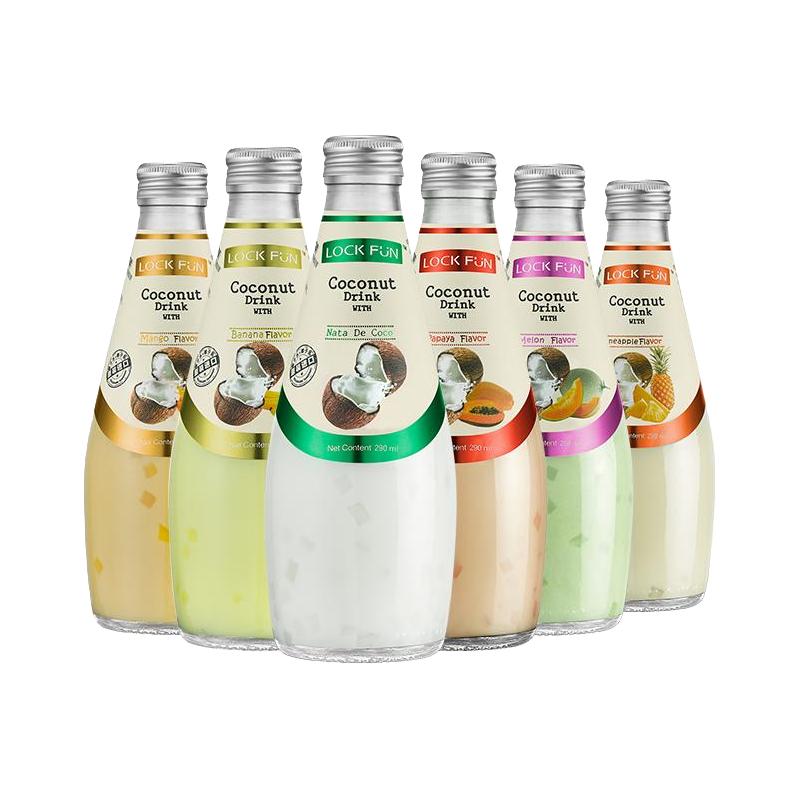 泰国乐可芬Lockfun椰汁290ml*6瓶饮料烘焙多种口味混合装