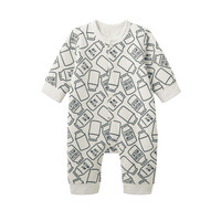 千趣会 SENSHUKAI 童装婴幼儿棉质家居服保暖绗缝连体衣宝宝爬爬服