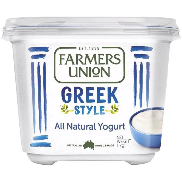澳洲农夫联盟希腊酸奶无蔗糖原味酸奶家庭装500g/1kg低温酸奶