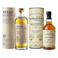 艾伦(Arran) 艾伦Arran 单一麦芽威士忌700ml 苏格兰 原装进口 洋酒 艾伦10年威士忌+百富12年威士忌
