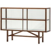 NORHOR北欧表情/中古复古MCM/乔特/北美黑胡桃实木玻璃陈列展示柜手办 1.58m 