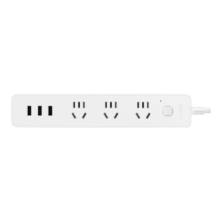 公牛 小白系列 GN-B403U 新国标插排 三位五孔+3USB 白色 3m 1只装