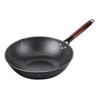 炊小丫（CHUIXIAOYA）无涂层炒菜锅老式锻打铁锅不粘锅家用无油烟炒锅平底电磁炉燃气灶 LTG-PD-32A