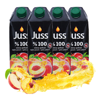 圣可（JUSS） 土耳其100%桃子苹果混合果汁1L*4瓶 果蔬汁饮料