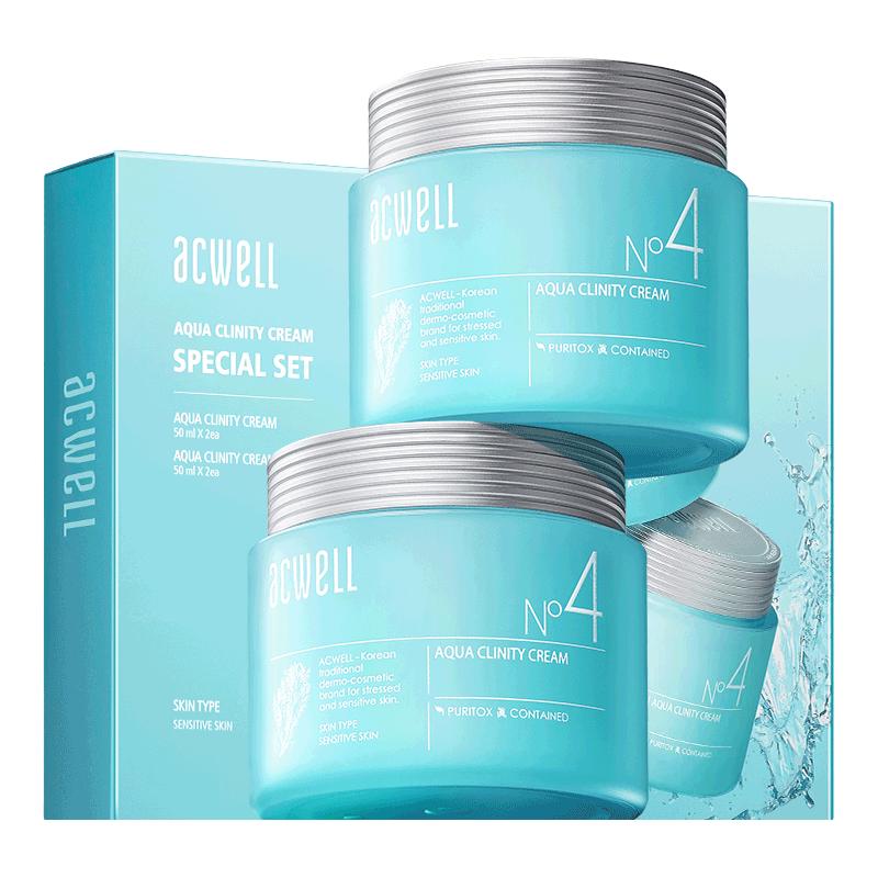 acwell艾珂薇N4系列补水保湿水乳面霜套装敏感肌护肤乳液 50ml*2