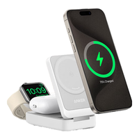 Anker 安克 MagGo 三合一无线充电器 Type-C 15W 白色