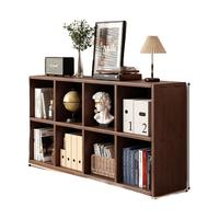 锦需 实木书柜落地一体靠墙多功能储物格书架 120x30x75cm