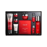 OLAY 玉兰油 护肤套装 (新生焕活深彻洁面乳125g+20g+塑颜金纯精华水150ml+18ml+面霜50g+14g*2+新生塑颜金纯弹力眼霜15ml+胜肽面膜26g*7) 礼盒装