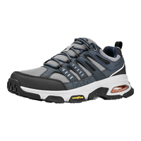 斯凯奇（Skechers）男鞋运动鞋舒适厚底缓震跑步鞋时尚复古休闲鞋 海军蓝色/灰色 41.5