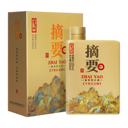 摘要 酒 千里江山图 贵州金沙回沙 酱香型白酒 纯粮高端酱酒 53度 500mL 1瓶