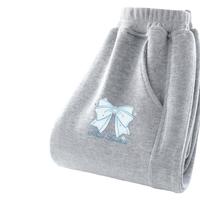 马克华菲ckj童装男童裤子2025秋季儿童休闲运动卫裤男孩女童运动裤 m蝴蝶结K灰 140