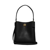 COACH 蔻驰 Charlie系列 女士牛皮革手提水桶包 89102 B4BK 黑色 小号