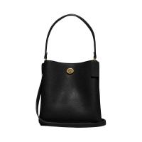 COACH 蔻驰 Charlie系列 女士牛皮革手提水桶包 89102 B4BK 黑色 小号