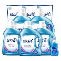 蓝月亮洁净洗衣液2kg*2瓶+1kg*3瓶+500g*3袋+白兰香80g*1瓶 高效去污