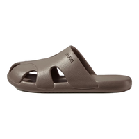 朴西夏季花园包头凉拖鞋女居家eva可外穿防滑不臭脚洞洞鞋男 棕色 40-41