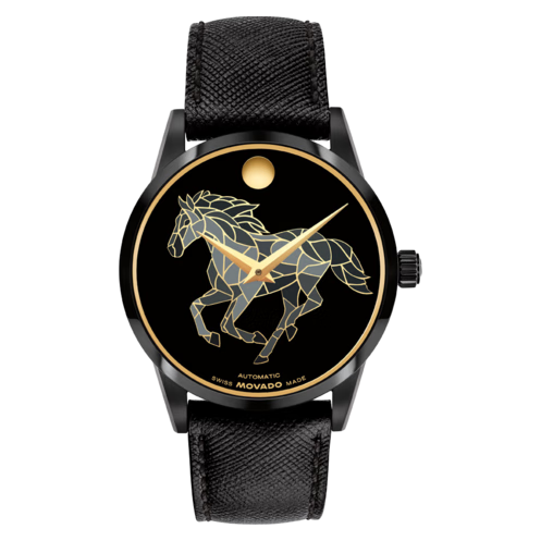 摩凡陀（Movado）马年生肖表瑞士手表博物馆腕表机械男表0608008